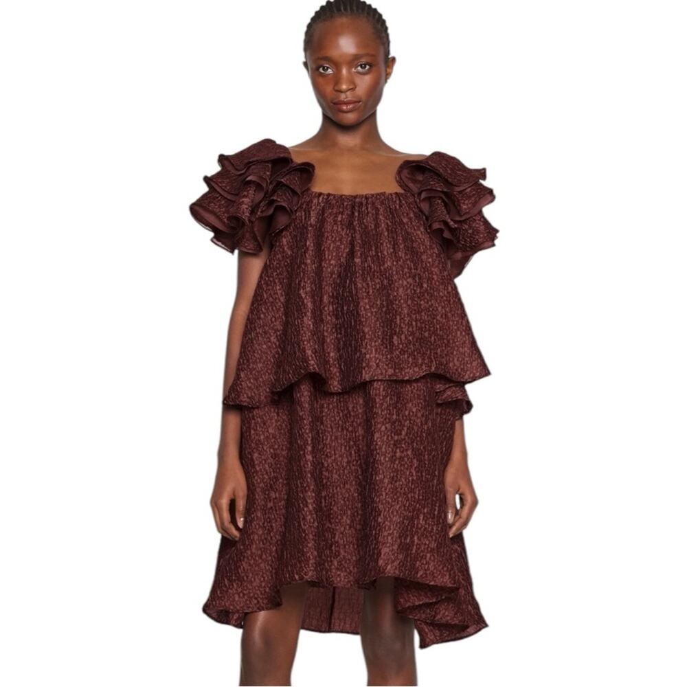 NEW Custommade KAEYLA Ruffle Mini Dress M